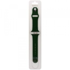 Ремешок совместим с Apple Watch (42 мм/44 мм/45 мм) силикон SM темно-зеленый /блистер/
