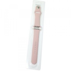 Ремешок совместим с Apple Watch (38 мм/40 мм/41 мм) силикон SM светло-розовый /блистер/