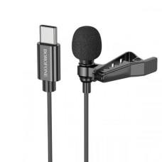 Микрофон петличный BOROFONE BFK11 (Type-C) черный