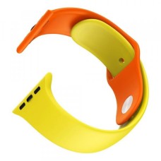 Ремешок совместим с Apple Watch (42 мм/44 мм/45 мм) DOTFES S03 желто-оранжевый