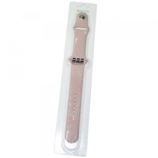 Ремешок совместим с Apple Watch (42 мм/44 мм/45 мм) силикон SM светло-розовый /блистер/
