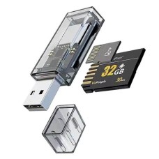 Картридер универсальный SD/Micro SD/USB WALKER WCD-70 /цвет в ассортименте/