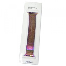 Ремешок совместим с Apple Watch (38 мм/40 мм/41 мм) металлический голография /блистер/