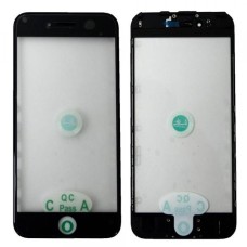 Стекло совместим с iPhone 6S + OCA + рамка черный (олеофобное покрытие) orig Factory