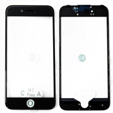 Стекло совместим с iPhone 7 + OCA + рамка черный (олеофобное покрытие) orig Factory