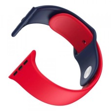 Ремешок совместим с Apple Watch (42 мм/44 мм/45 мм) DOTFES S03 красно-синий