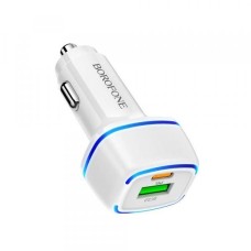 АЗУ USB-С 3,0A BOROFONE BZ14A 20W (USB, TYPE-C, Quick Charge 3.0, Power Delivery) белый