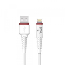 Кабель USB - Lightning 8-pin YOLKKI Pro 04 белый (1м) /max 2,1A/