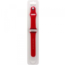 Ремешок совместим с Apple Watch (38 мм/40 мм/41 мм) силикон SM красный /блистер/