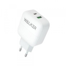 СЗУ USB-С 3,0А WALKER WH-37 18W (USB, TYPE-C, Quick Charge 3.0, Power Delivery) белый