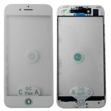 Стекло совместим с iPhone 7 + OCA + рамка белый (олеофобное покрытие) orig Factory
